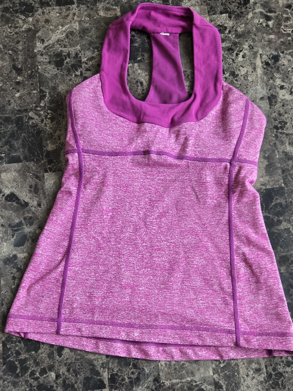 ​Lululemon Athletic Tank Tops Lot of 2 Purple & Pink Space Dye Workout Size 2